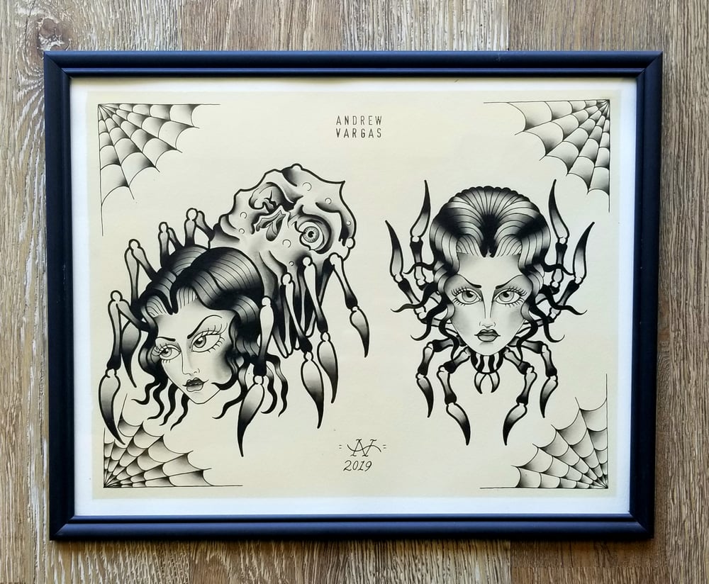 Image of "Spider Ladies" Flash print
