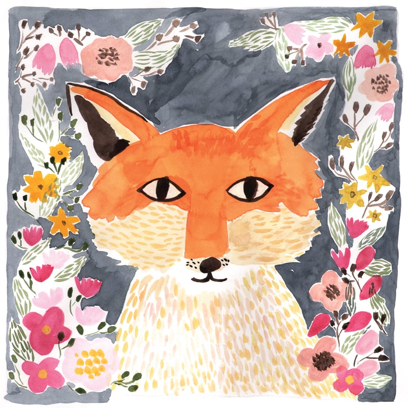 Image of Fox, 12x12 Print