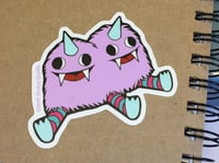 Image 1 of Conjoined Twin Monsters die cut sticker