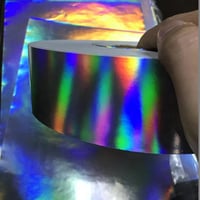 Image 3 of Plain Hologram Eggshell Sticker Paper Material in Rolls