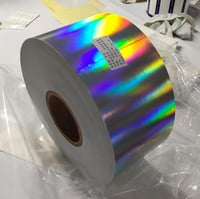 Image 1 of Plain Hologram Eggshell Sticker Paper Material in Rolls