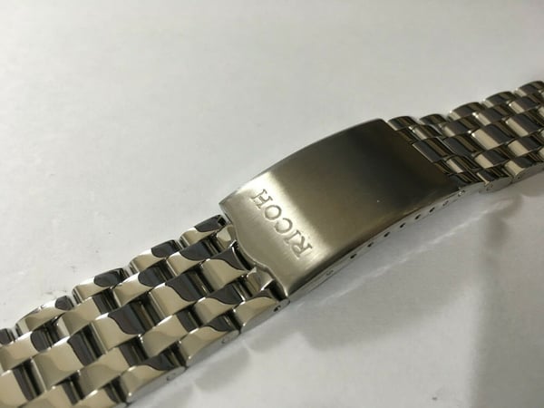 Image of RICOH 22MM STAINLESS STEEL GENTS WATCH STRAP,CURVED LUGS (RC-1)