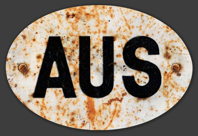Image of Magnetic Australia 'AUS' Badge, Standard 180x120mm 