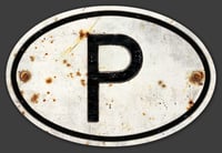 Magnetic Portugal 'P' Badge, Standard 180x120mm 