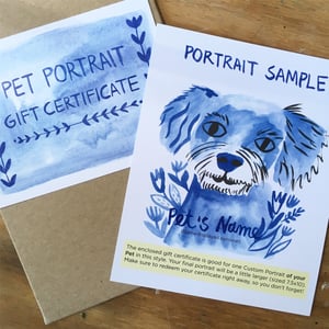 Image of Custom Pet Portrait Gift Certificate