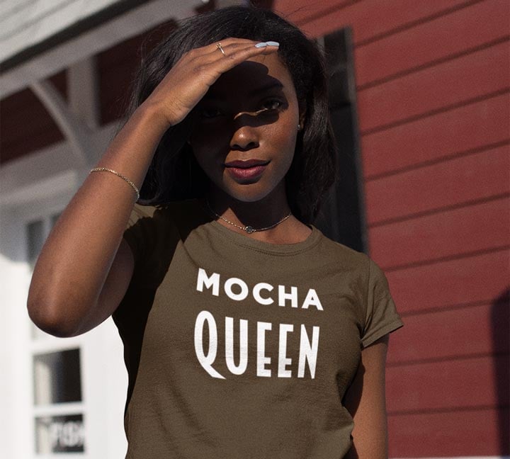 Image of 'Mocha Queen' Brown Women's Tee