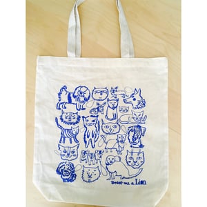 Image of Cats & Dogs Silkscreened Tote (TOTE ONLY) 