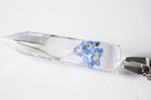 Image of Forget-Me-Not (Myosotis sylvatica) - Small Crystalline Necklace #2