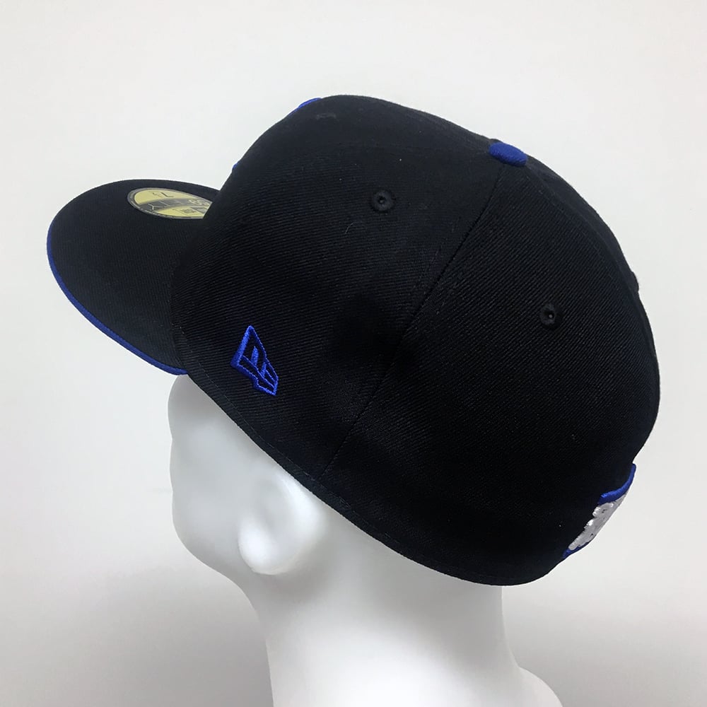 Image of NEW ERA 59FIFTY BLACK - ROYAL WITH G FITTED  *SALE*