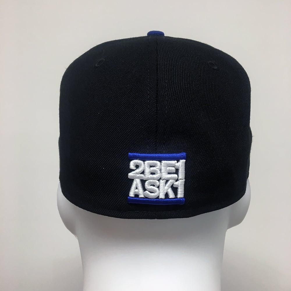 Image of NEW ERA 59FIFTY BLACK - ROYAL WITH G FITTED  *SALE*