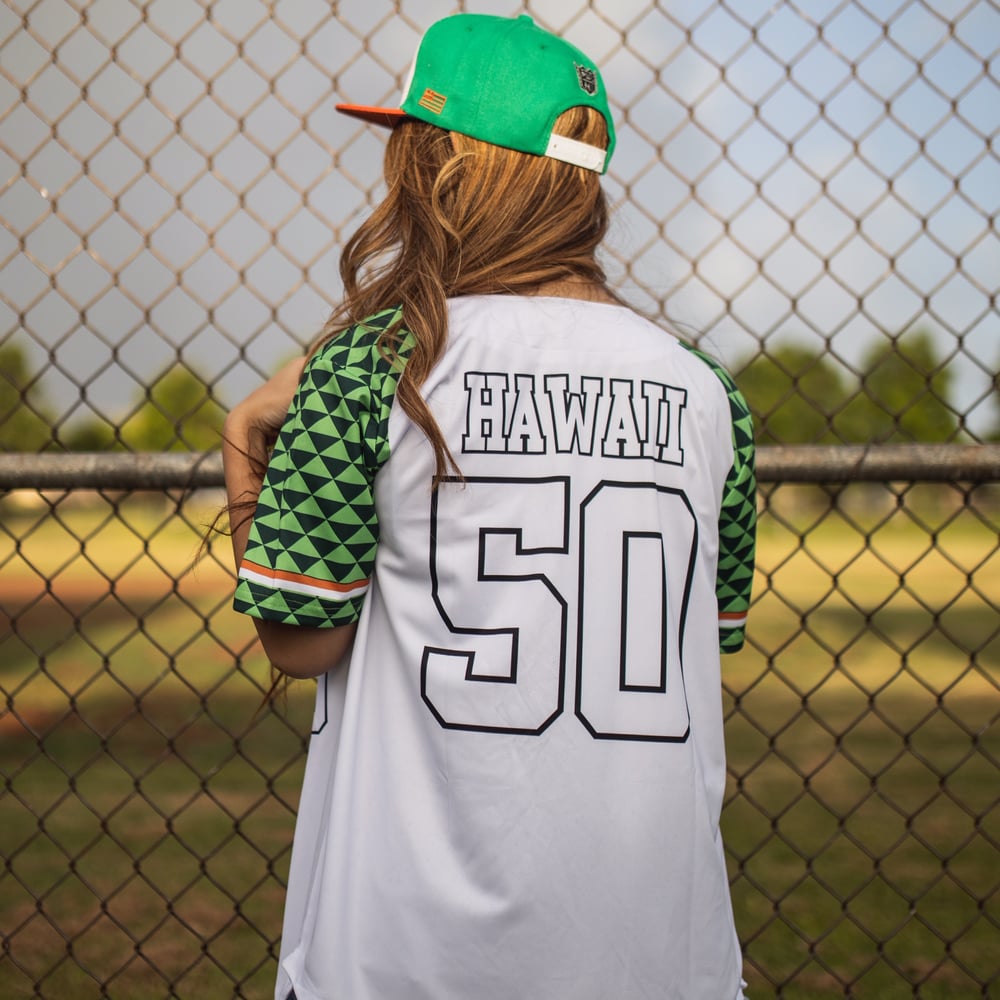 RETRO HI Men's Baseball Jersey WHITE / Pipe Dreams Surf Co