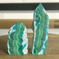 Image 2 of Malachite & Chrysocolla Towers ($10)