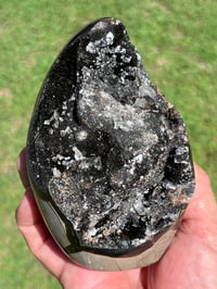 Image 12 of Septarian Nodule Polished Freeform With Calcite Inclusions| Madagascar #2892