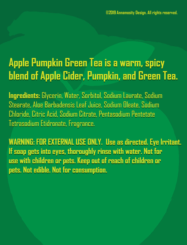 Image of Apple Pumpkin Green Tea - Soap Bar