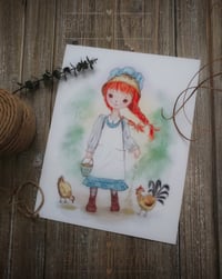 Little Ragamuffin Farm Girl Art Print