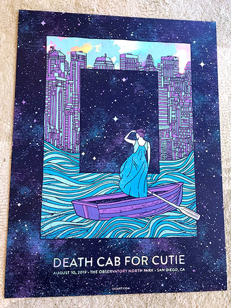 Image of Death Cab For Cutie 2019 - Rainbow Foil Variant Night 2