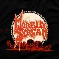 Image 2 of MORBID SCREAM - LOGO III (RED & WHITE PRINT)