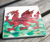 Image 1 of Welsh Dragon Ceramic Coaster