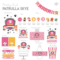Image 1 of Party Kit Patrulla Skye Impreso