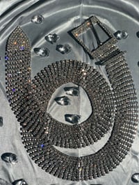 Image 1 of Rhinestone diamond high fashion belt