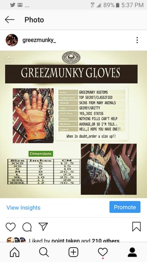 Image of Knucklehead custom leather gloves