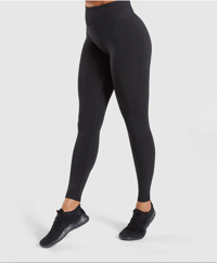 Black Seamless Staple Leggings 