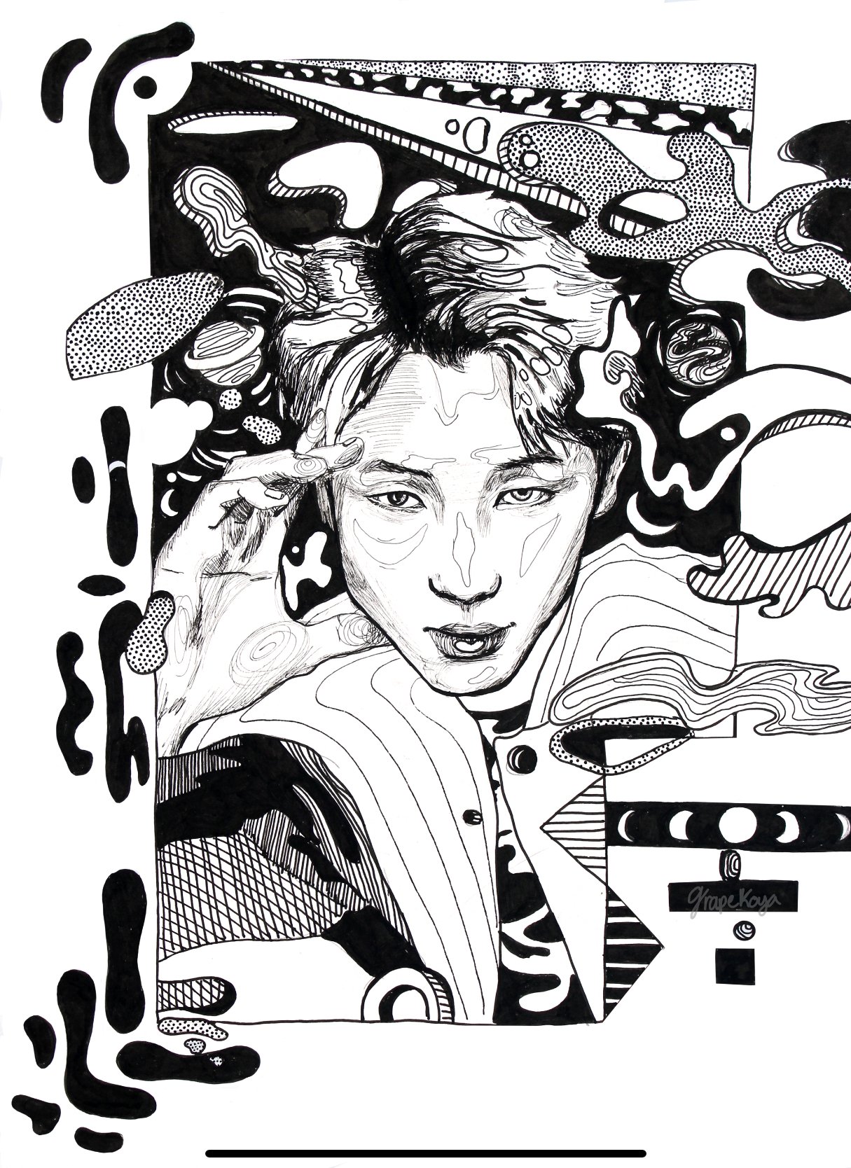 Image of Namjoon Illustration Print