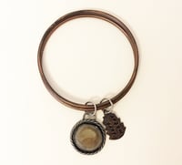 Image 4 of Hand-carved Lake Pebble Double Bangle