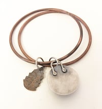 Image 5 of Hand-carved Lake Pebble Double Bangle