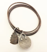 Image 5 of Hand-carved Lake Pebble Triple Bangle 