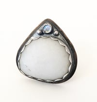 Image 4 of Mixed Metal Lake Pebble & Moonstone Statement Ring 