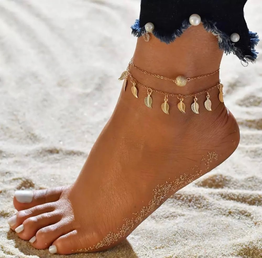 Image of Gold Bohemian Ankle Bracelets 