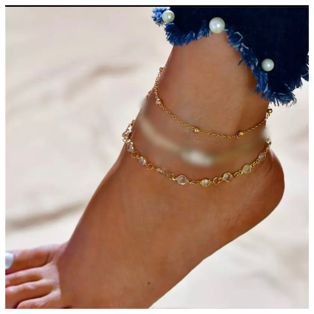 Image of Gold Bohemian Ankle Bracelets 