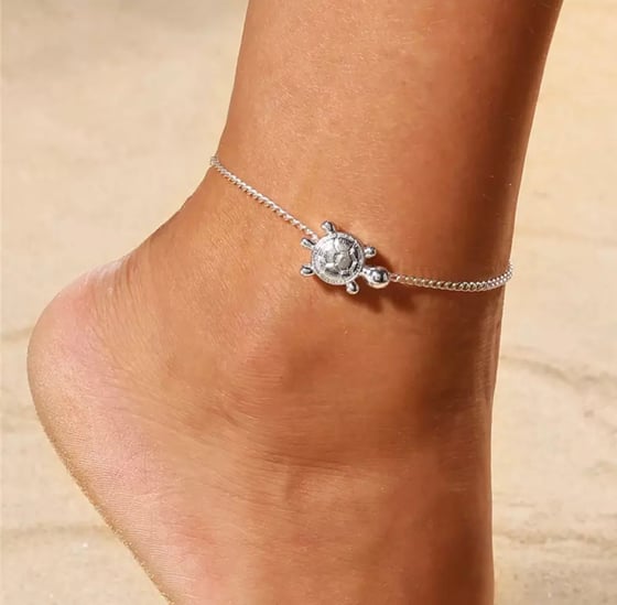 Image of Silver Bohemian Ankle Bracelets 