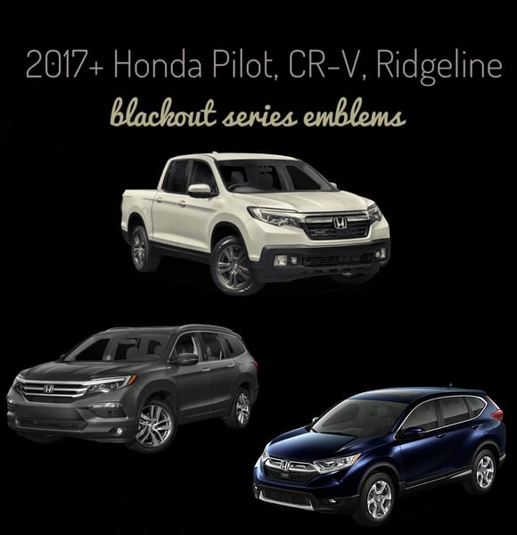 Image of 2016-2019 Honda Ridgeline / PILOT / CRV BLACKOUT Series Emblems