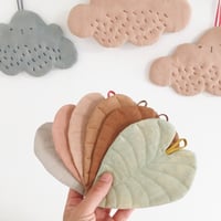 Image 5 of cocon leaf coasters (a set of 2 leaves)
