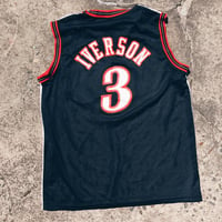 Image 2 of Original Early 2000’s Nike Allen Iverson Cut n Sew Home/Away Jersey.