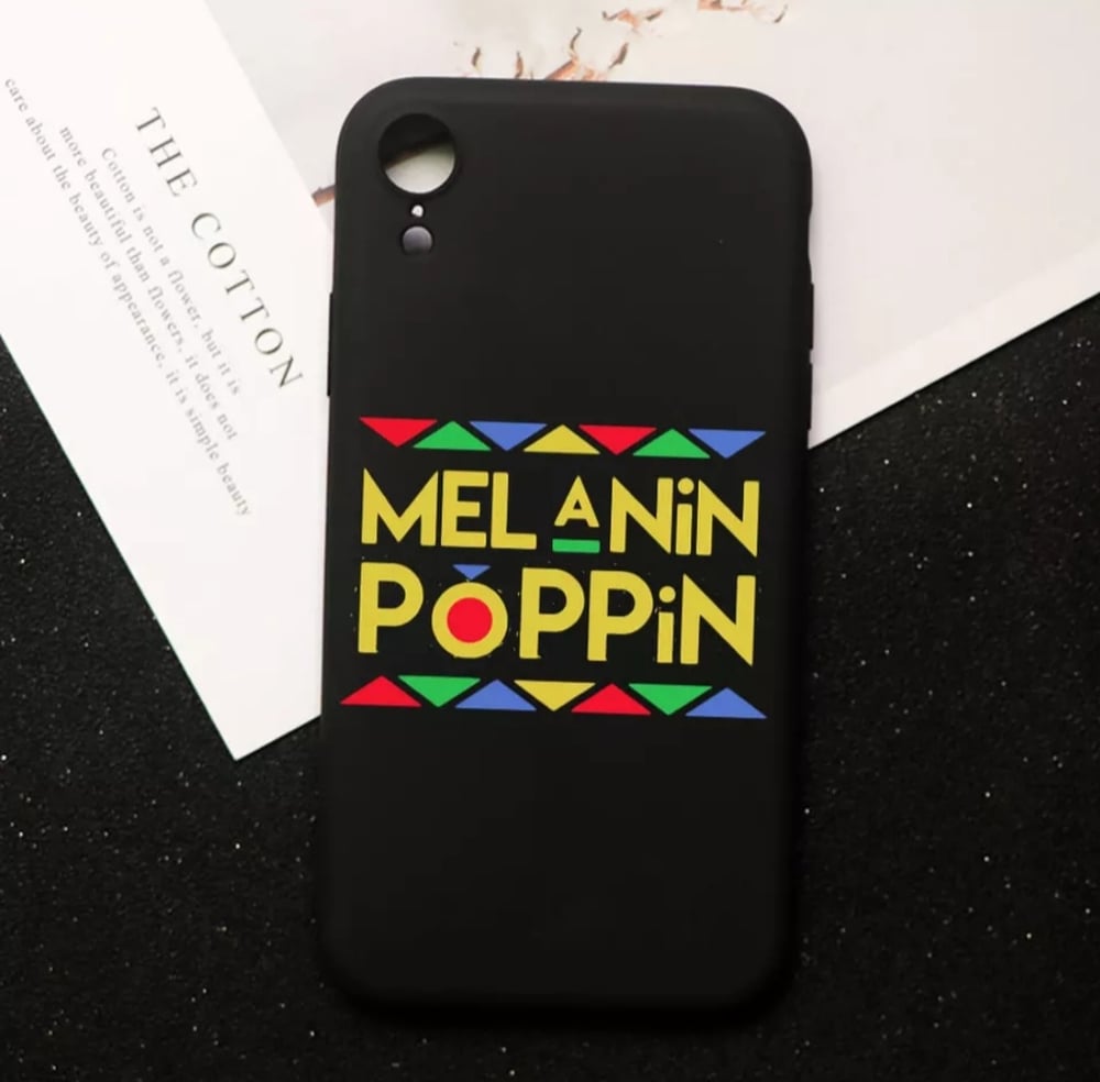 Image of Melanin Poppin' Afro Print Phone Case