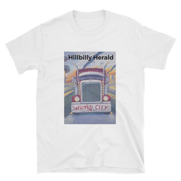 Image of [White] Hillbilly Herald Wicked City T Shirt