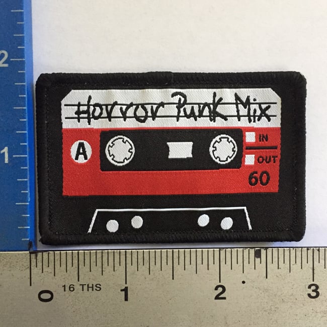 Image of 80's Horror Punk Mixtape Cassette Patch by Bloodbath Products