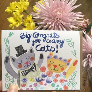 Image of Congrats you crazy cats! Card