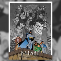 Batman the Animated Series B&W Artist Proof