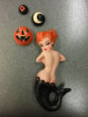 Halloween Vintage Style Wall Mermaid with Bubbles