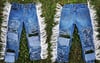 Kids Distressed Fringe Jeans