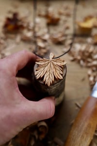 Image 7 of Maple Leaf Pendant Necklace. 