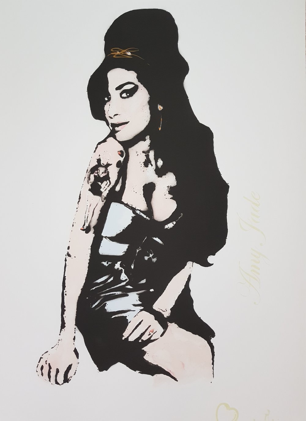 BAMBI "AMY WINEHOUSE" - XL BLUE EDITION OF 35 - 111.8CM X 76.2CM