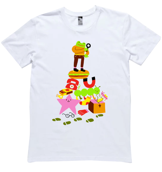 Image of Frog Detective Shirt (WHITE) by Jennifer Xiao