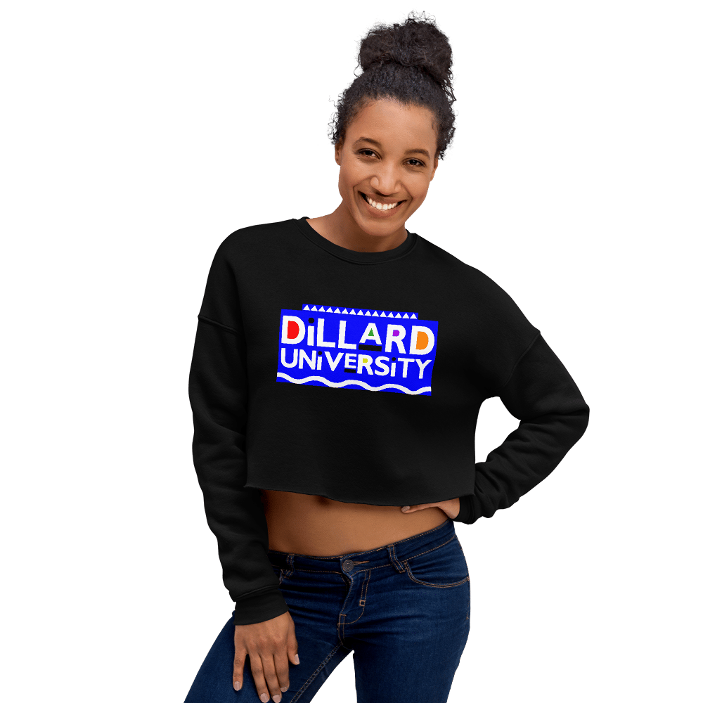 Dillard University 90s Crop Top Sweatshirt