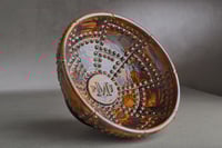 Image 1 of Personalized Sheet Metal Shaving Bowl with Thumb Loop