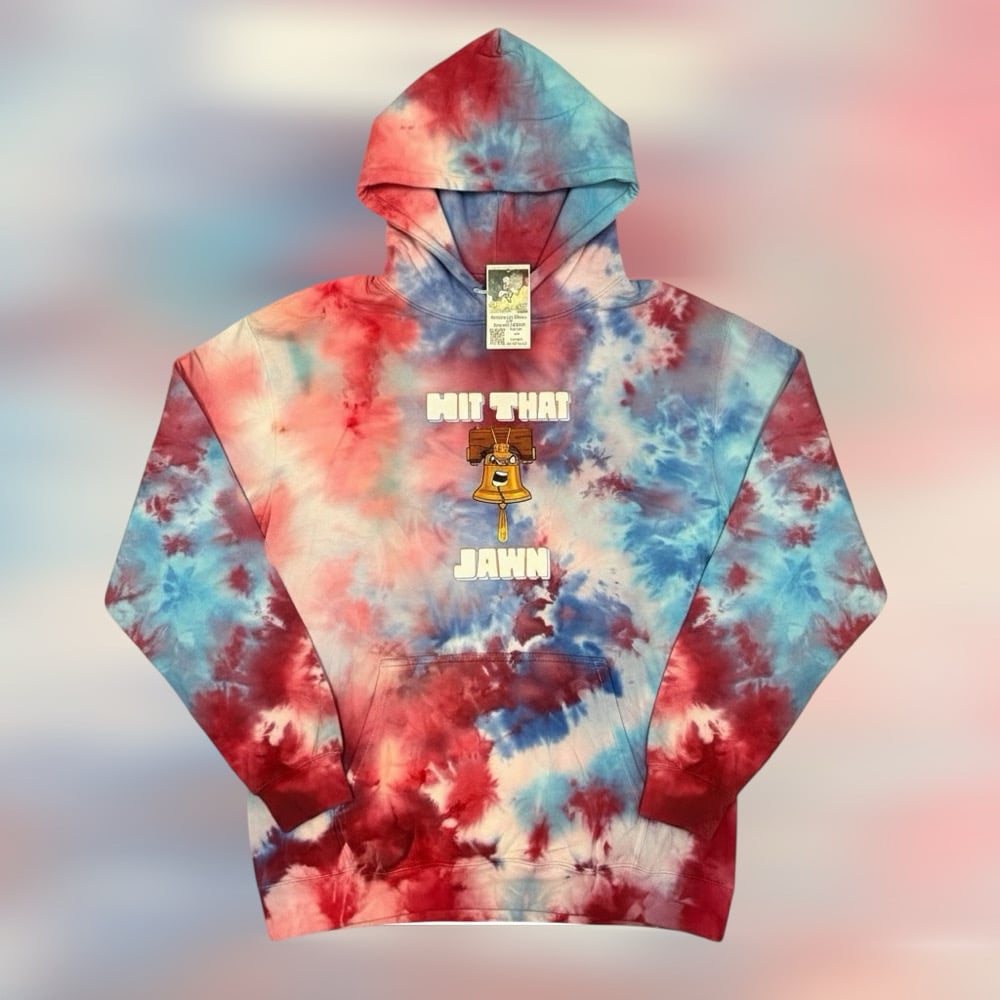 Image of hit that jawn tie dye hoodie